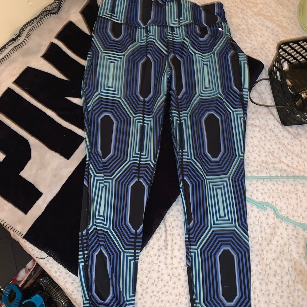 Blue print leggings